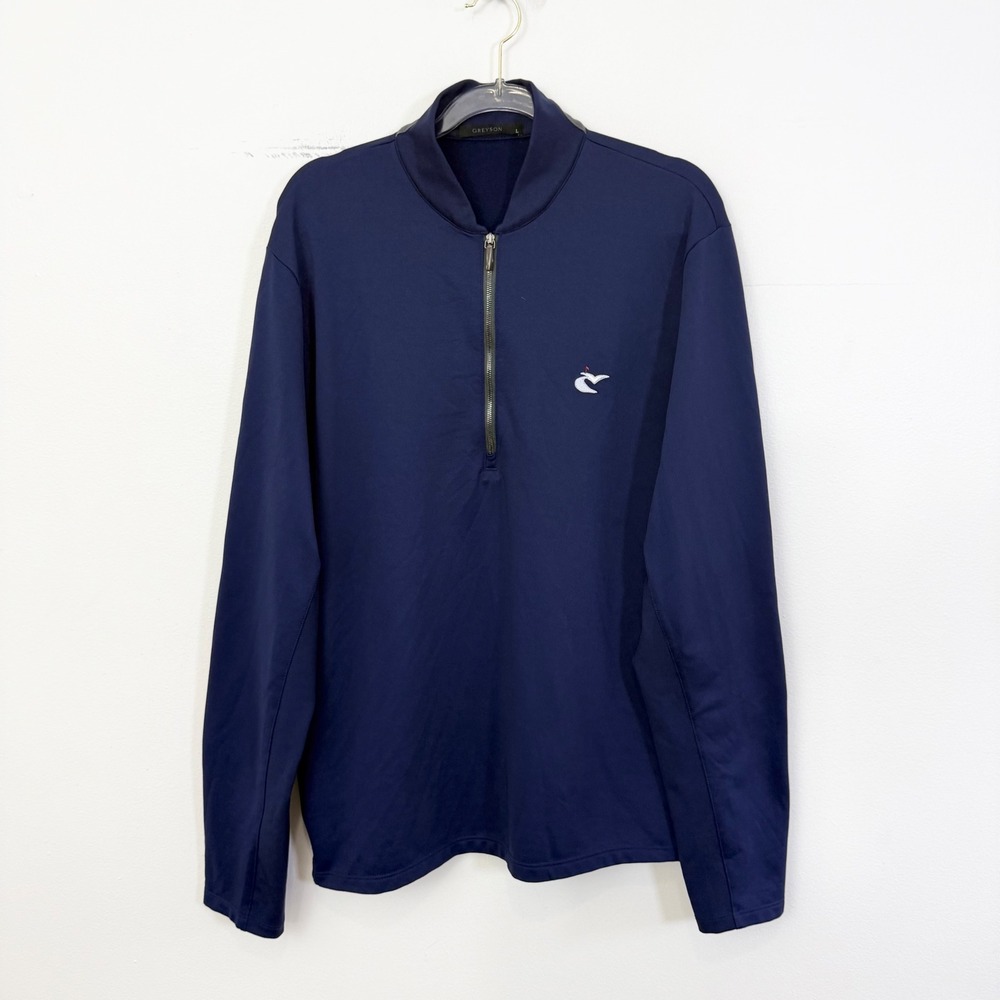 Greyson Caves Valley Golf Club Quarter Zip Pullover Navy Men's Size L
